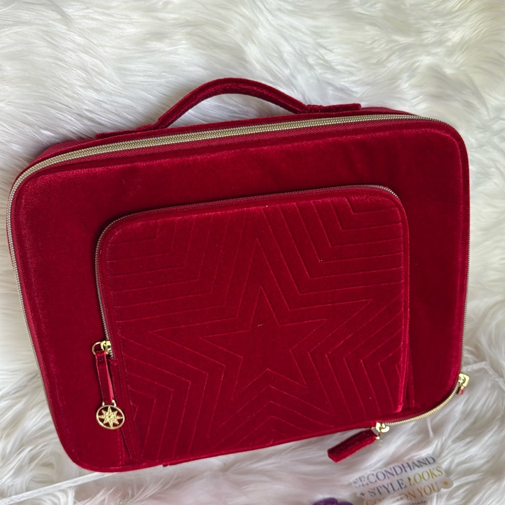 New Estee Lauder Big Red Velvet Makeup Case Holiday Edition